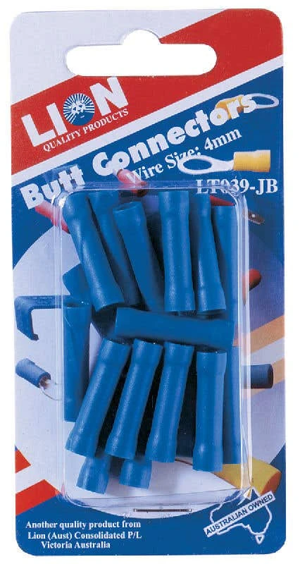 Lion Terminal Butt Blue Connectors - 18 Piece 4 Lion Terminal Butt Blue Connectors - 18 Piece - Image 2