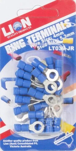 Lion Terminal Ring Blue Stud 17 Piece