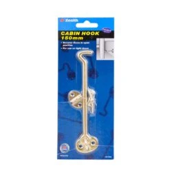 Zenith Cabin Hook Polished Brass 150mm - 1 Pack