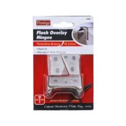 Prestige Flush Overlay Hinge Florentine Bronze 19-21mm - 2 Pack