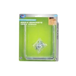 Zenith Angle Bracket Zinc Plated 150 X 125mm - 2 Pack