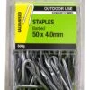 Otter Barbed Galvanised Staple 50 X 4mm 500g 2 Otter Barbed Galvanised Staple 50 X 4mm 500g -Home Hardware 2080083 0 1
