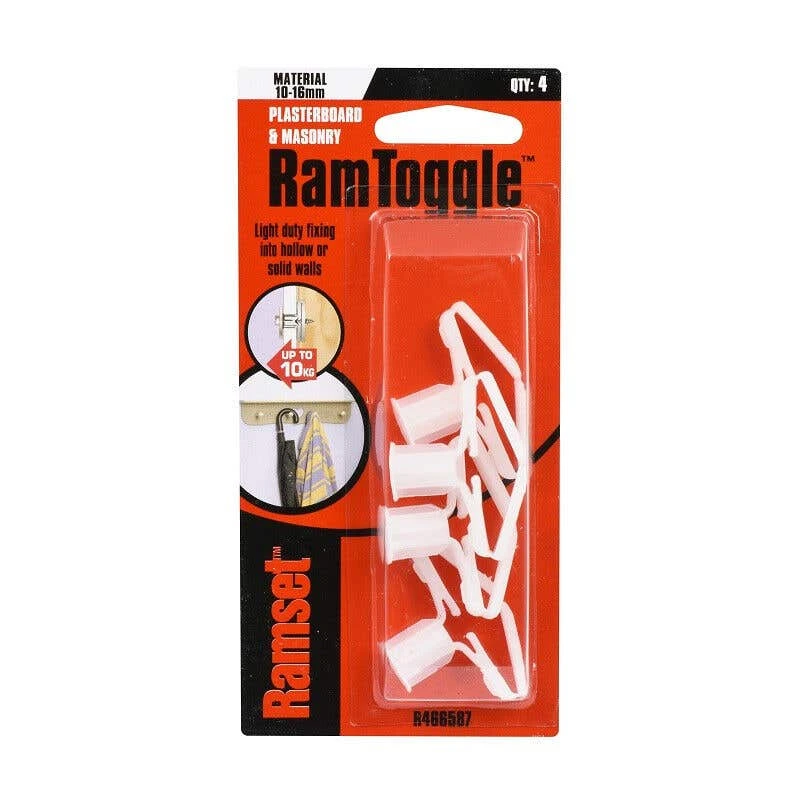 Ramset RamToggle 10 - 16mm 10kg - 4 Pack 3 Ramset RamToggle 10 - 16mm 10kg - 4 Pack