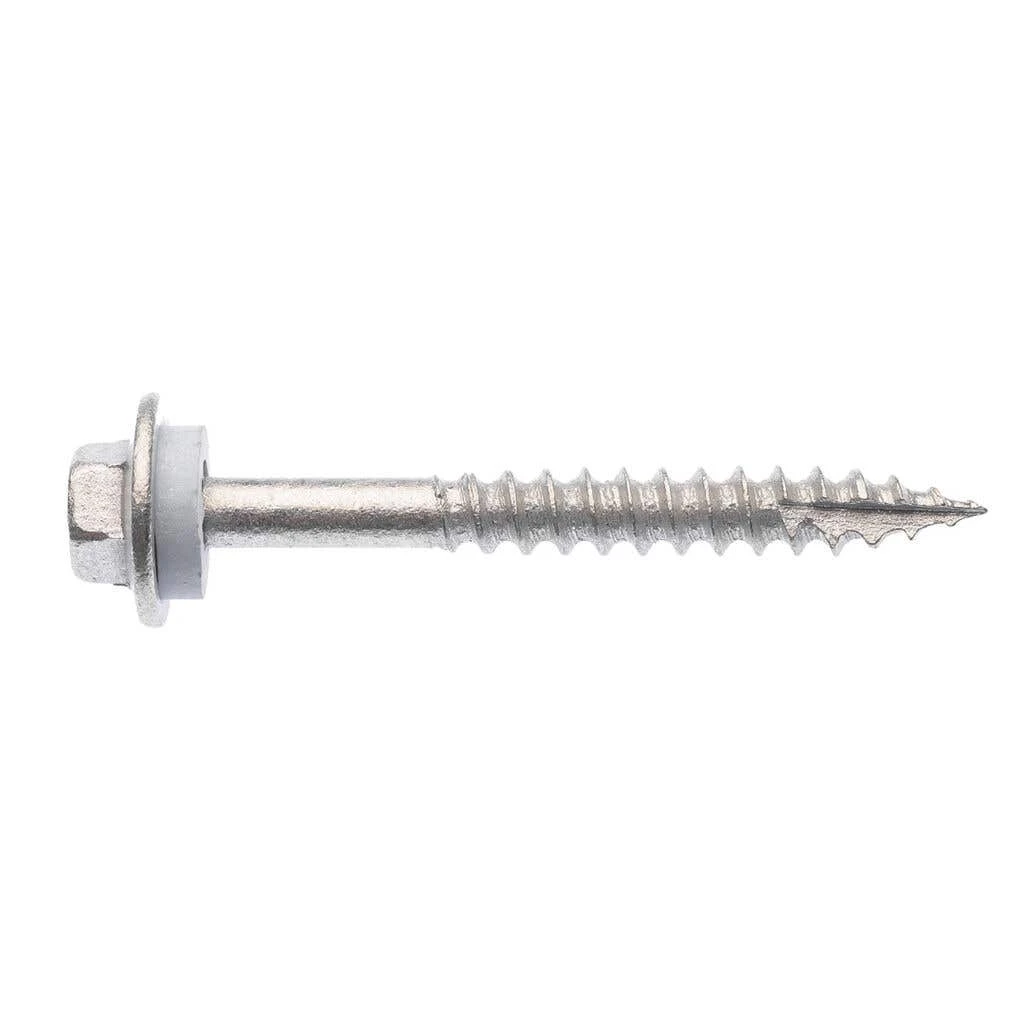 Zenith Timber Screws Hex With Seal Galvanised 12G X 50mm - 100 Pack 3 Zenith Timber Screws Hex With Seal Galvanised 12G X 50mm - 100 Pack
