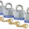 Master Lock Laminated Padlock 40mm - 4 Pack