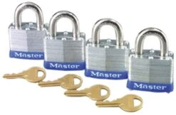 Master Lock Laminated Padlock 40mm - 4 Pack