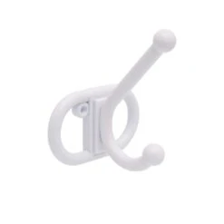 Zenith Plastic Single Hook Hat & Coat Rack White - 1 Pack