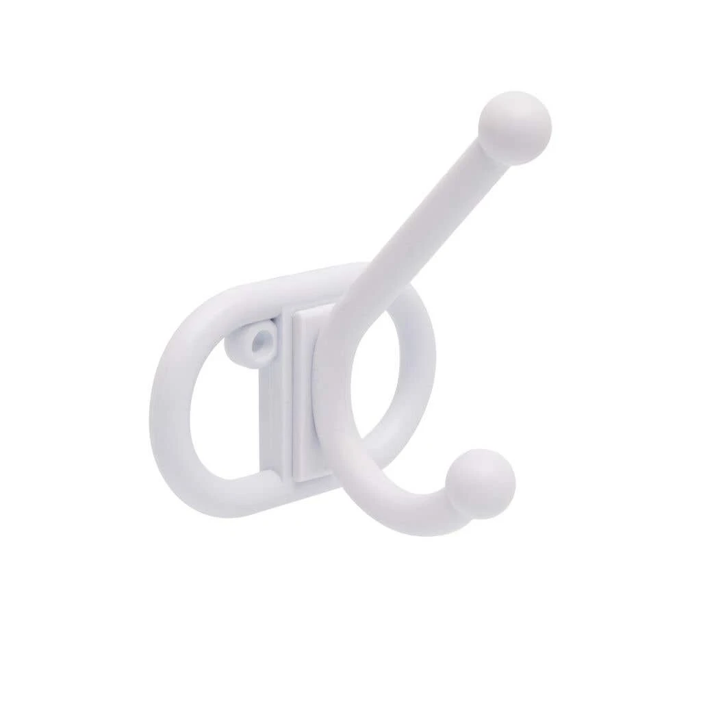 Zenith Plastic Single Hook Hat & Coat Rack White - 1 Pack 3 Zenith Plastic Single Hook Hat & Coat Rack White - 1 Pack