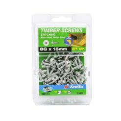 Zenith Timber Screws Button Galvanised 8G X 15mm - 100 Pack