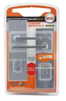 Lane Murano Corvan Lockset Double Cylinder Brushed Satin Chrome
