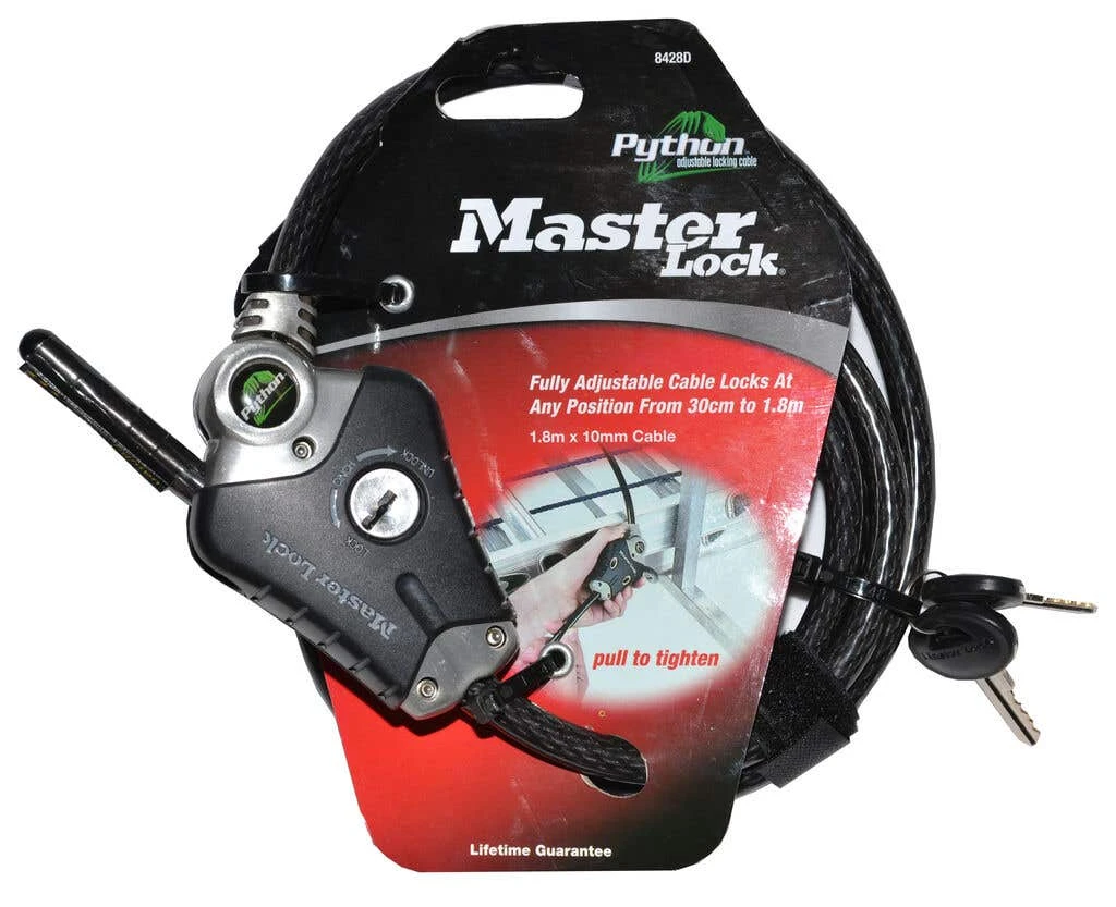 Master Lock Python Contractor Cable Lock 1.8m X 10mm 4 Master Lock Python Contractor Cable Lock 1.8m X 10mm - Image 2