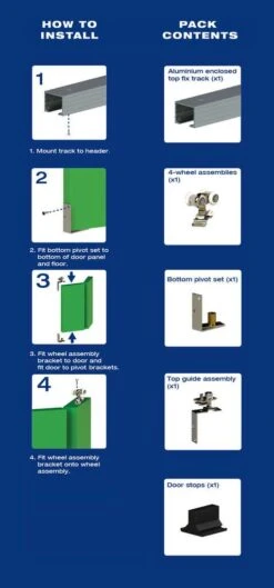 Cowdroy Triumph Folding Door Track System 1800mm -Home Hardware 2590461 3 2
