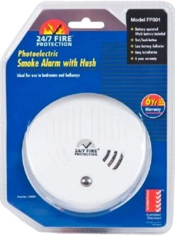 24/7 Fire Protection Photoelectric Smoke Alarm With Hush