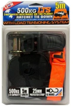 Lion LTS Ratchet Tie Down 25mm X 5m 5 Lion LTS Ratchet Tie Down 25mm X 5m -Home Hardware 2601581 2