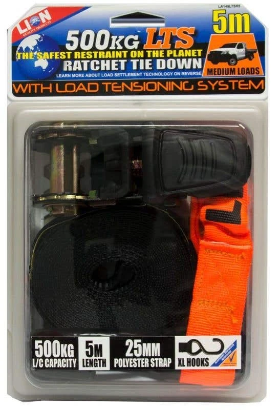 Lion LTS Ratchet Tie Down 25mm X 5m 4 Lion LTS Ratchet Tie Down 25mm X 5m - Image 2