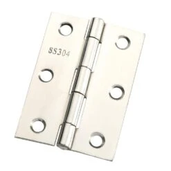 Zenith Butt Hinge Fixed Pin Polished Stainless Steel 85mm - 2 Pack