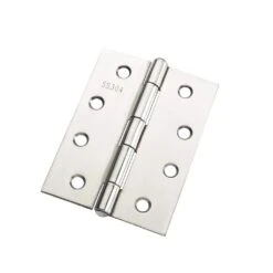 Zenith Butt Hinge Fixed Pin Polished Stainless Steel 100mm - 2 Pack