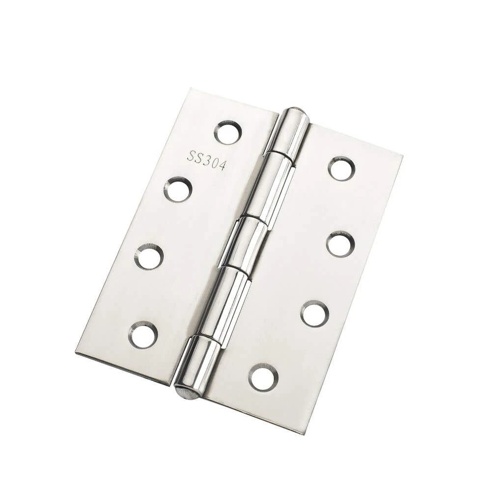 Zenith Butt Hinge Fixed Pin Polished Stainless Steel 100mm - 2 Pack 3 Zenith Butt Hinge Fixed Pin Polished Stainless Steel 100mm - 2 Pack