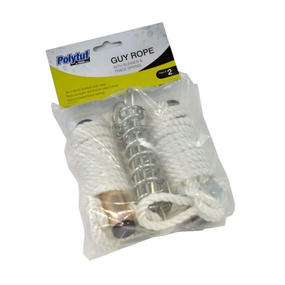 Polytuf Guy Rope With Runner & Trace Spring White 4 Polytuf Guy Rope With Runner & Trace Spring White - Image 2