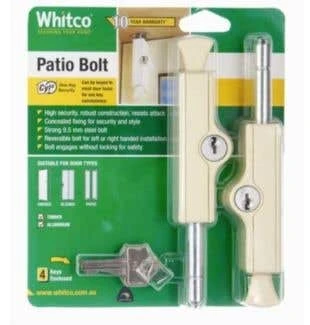 Whitco CYL4 Patio Bolt Primrose - Dual Pack 3 Whitco CYL4 Patio Bolt Primrose - Dual Pack