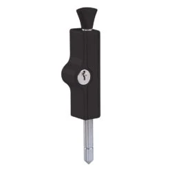 Whitco Patio Bolt CYL4 Keyed Alike Black Twin DP