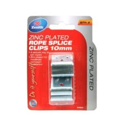 Zenith Rope Splice Clips Zinc-Plated 10mm - 2 Piece