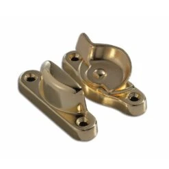 Lockwood Window Sash Fastener Polished Brass Plated