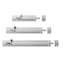 Lockwood Barrel Bolt DP Satin Chrome Pearl 100mm