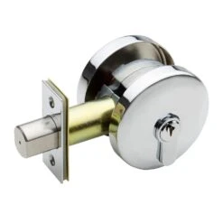 Gainsborough Neue Deadbolt Double Cylinder Round Bright Chrome