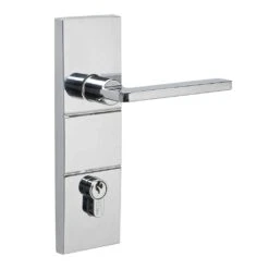Lane Murano Corvan Lockset Double Cylinder Polished Chrome