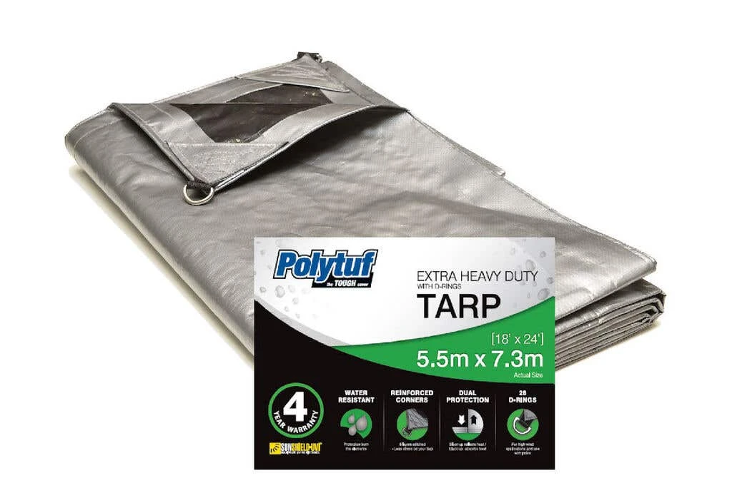 Polytuf Tarp Extra Heavy Duty D-Ring Tarp 5.5 X 7.3m 4 Polytuf Tarp Extra Heavy Duty D-Ring Tarp 5.5 X 7.3m - Image 2