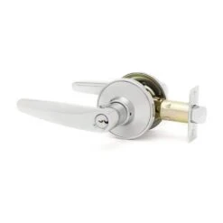 Yale Flair Lever Entrance Set Satin Chrome