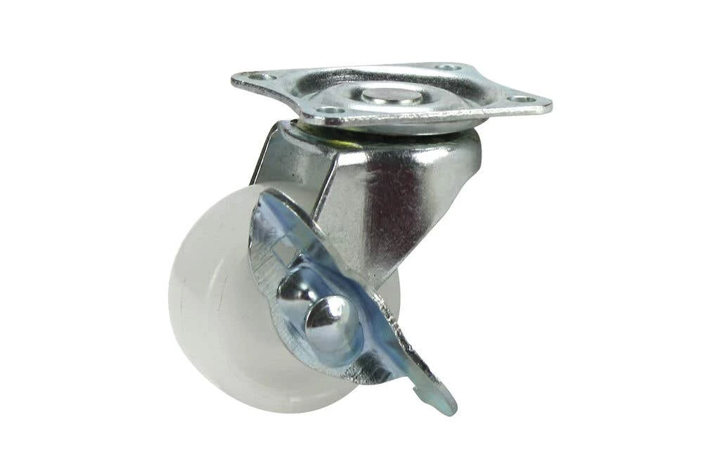 Cold Steel Nylon Swivel Castor With Brake White 40mm 3 Cold Steel Nylon Swivel Castor With Brake White 40mm