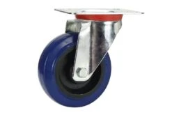 Cold Steel Rubber Swivel Castor Blue 100mm