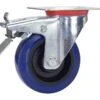 Cold Steel Rubber Swivel Castor With Brake Blue 100mm 1 Cold Steel Rubber Swivel Castor With Brake Blue 100mm -Home Hardware 3802493 0 1