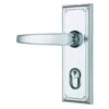 Gainsborough Trilock Traditional Entrance Leverset Double Cylinder Bright Chrome 2 Gainsborough Trilock Traditional Entrance Leverset Double Cylinder Bright Chrome -Home Hardware 4216115 0 7