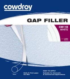 Cowdroy Foam Gap Filler White 10mm X 5m
