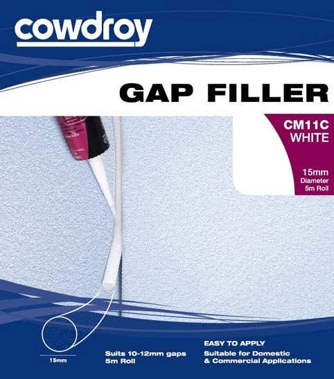 Cowdroy Foam Gap Filler Rods White 15mm X 5m 3 Cowdroy Foam Gap Filler Rods White 15mm X 5m