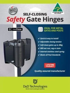 D&D Technologies TruClose Safety Hinges Self-Closing Pool Gate -Home Hardware 4524740 3 6