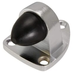 Trio Commercial Cushion Doorstop Satin Chrome 46mm