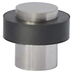 Trio Banks Cushion Doorstop Satin Chrome 40mm