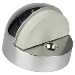Trio Halfmoon Commercial Doorstop Chrome Plated 34mm