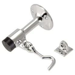 Trio Casillas Doorstop Traditional Hook & Eye Chrome Plated 90mm