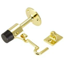 Trio Casillas Doorstop Traditional Hook & Eye Brass Plated 90m