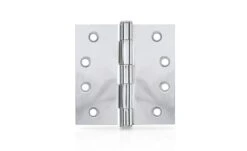 Trio Door Butt Hinge Fixed Pin Chrome Plated 100 X 100 X 2.5mm