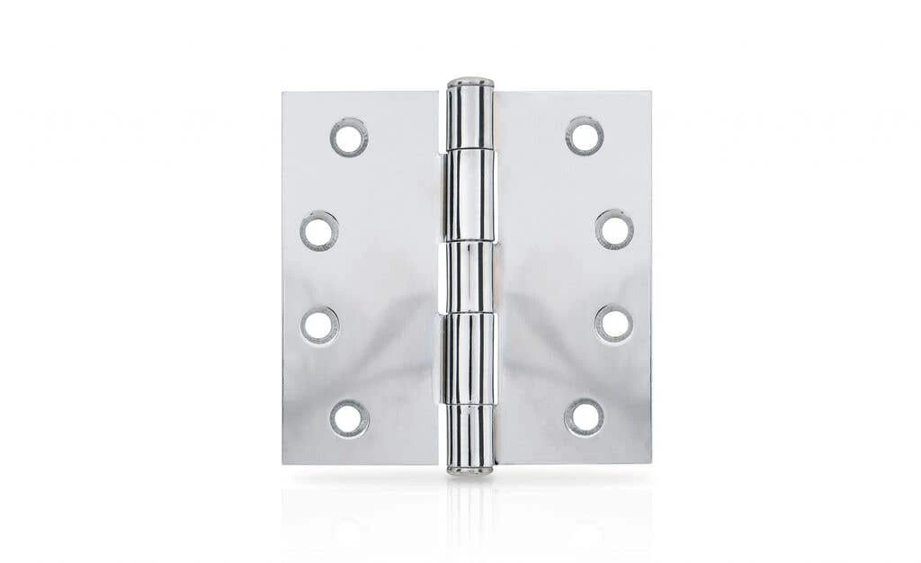Trio Door Butt Hinge Fixed Pin Chrome Plated 100 X 100 X 2.5mm 2 Trio Door Butt Hinge Fixed Pin Chrome Plated 100 X 100 X 2.5mm