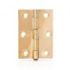 Trio Door Butt Hinge Fixed Pin Brass Plated 85 X 60 X 1.6mm -Home Hardware 4960399 1