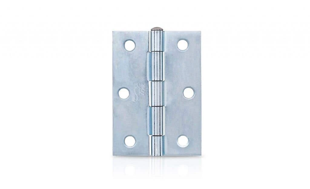 Trio Door Butt Hinge Fixed Pin Zinc Plated 85 X 60 X 1.6mm 3 Trio Door Butt Hinge Fixed Pin Zinc Plated 85 X 60 X 1.6mm