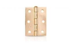 Trio Door Butt Hinge Fixed Pin Brass Plated 70 X 50 X 1.6mm