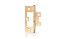 Trio Hirline Door Hinge Fixed Pin Brass Plated 75 X 44 X 1.6mm